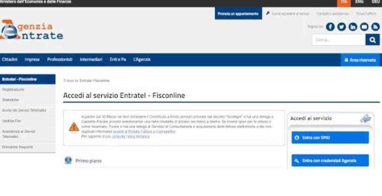 Come accedere al sito web dell'Agenzia delle Entrate: situazione debitoria