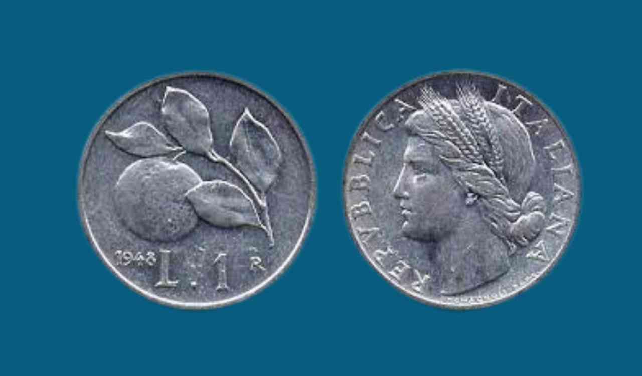 1 Lira arancia: monete rare e da collezione, questa moneta ha un valore elevato. Anno di produzione 1946 1947 1948 1949 fior di conio